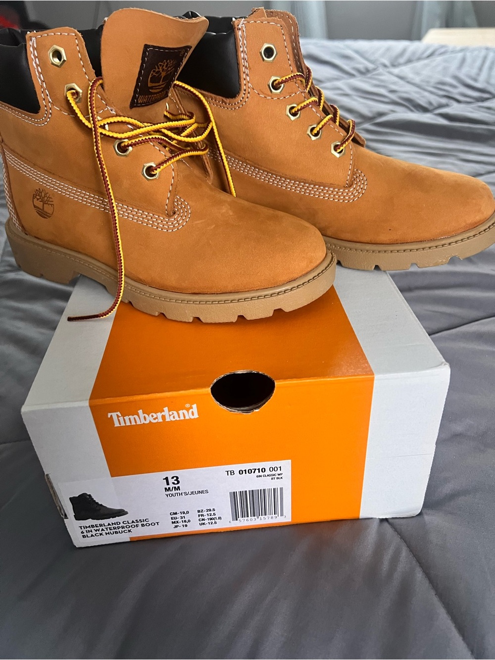 Timberland Wheat Nubuck 6" Lace-Up Boots
